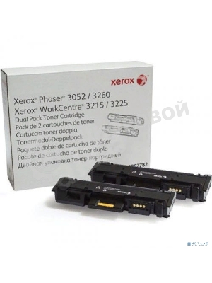 Картридж лазерный Xerox 106R02782 черный, 6000 стр. (упаковка 2шт х 3000 стр.), для Phaser 3052/3260/WC 3215/25 (channels)