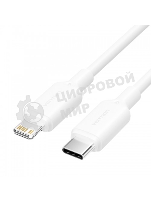 Кабель Vention USB 2.0 CM/Lightning 8M для iPad/iPhone 3A - 1м. белый