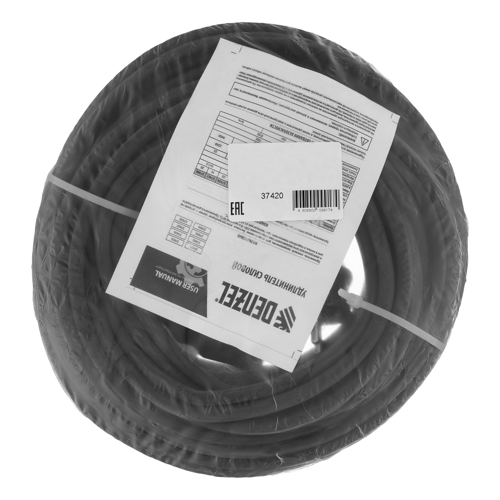 Удлинитель-шнур силовой Top Series, КГТТ, 20м, 1 розетка, 3*1,5 мм Denzel