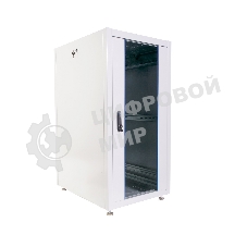 Шкаф телекоммуникационный напольный ЭКОНОМ 24U (600 × 600) дверь стекло, дверь металл