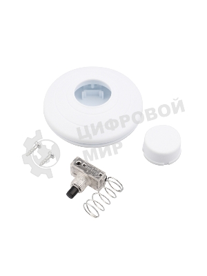 Выключатель кнопочный Rexant 250V 2А ON-OFF белый (напольный - для лампы)