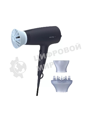 Фен Philips BHD360/20 черный/синий, 2100 Вт, ионизация