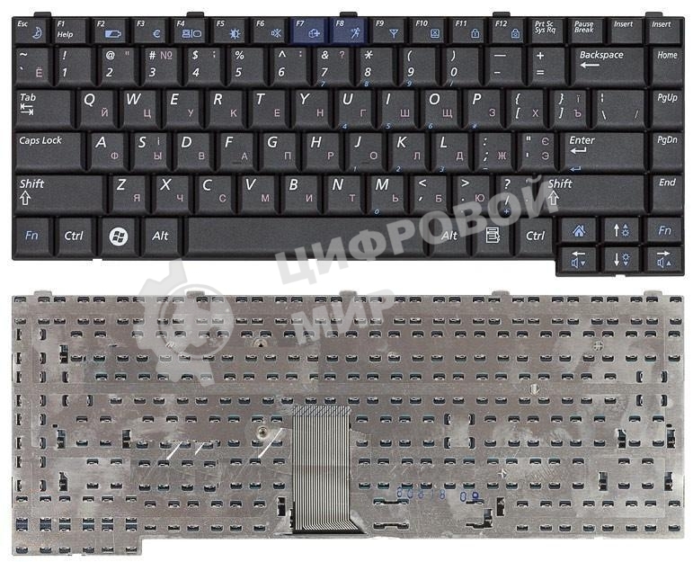 Клавиатура для ноутбука Samsung R510 R560 R60 R70 P510 P560 черная