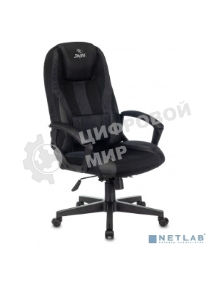 Кресло Бюрократ Zombie 9 черный/серый, экокожа, 120 кг, механизм качания