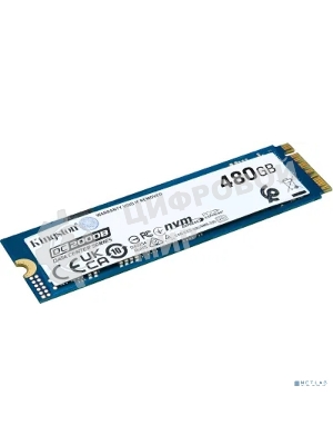 Накопитель SSD Kingston DC2000B, 480Gb, PCIe 4.0 x4, M.2 2280, R/W 7000/800