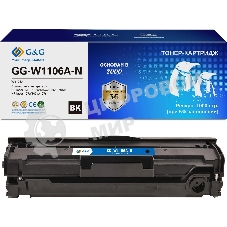 Картридж лазерный G&G GG-W1106A-N W1106A черный (1000 стр.) для HP Laser 107a/107r/107w/135a MFP/135r MFP/135w MFP/137fnw MFP