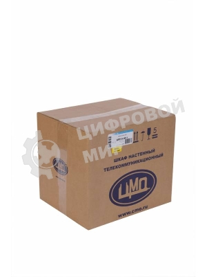 Шкаф настенный ЦМО ШРН-12.650 12U 600x650мм пер.дв.стекл несъемные бок.пан. 50кг серый