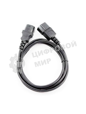 Кабель питания сист.блок-монитор Cablexpert PC-189-1-5M, 5м, C13-C14, 3x1кв.мм., черный, с заземлением