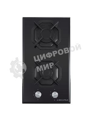 Газовая варочная панель Maunfeld EGHG.32.2CB/G, 2 конфорки, закаленное стекло, черный