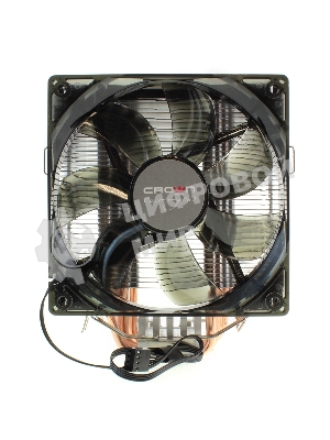 Кулер для процессора Crown CM-5 прозрачный/черный, 120 мм, 1500 об/мин, 30.8 дБ, 4 pin, 187 Вт, 148 мм