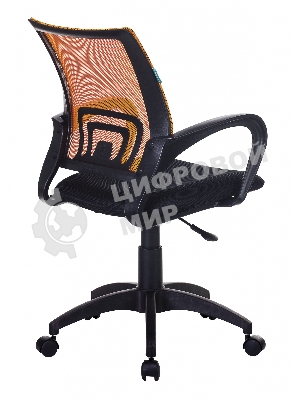 Кресло Бюрократ CH-695NLT оранжевый/черный, сетка/ткань, 120 кг, механизм качания