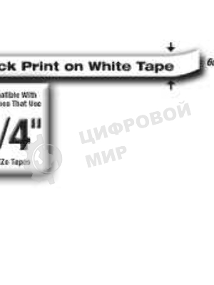 Наклейка ламинированная TZ-E211 (6 мм черн/бел, аналог TZ-211)