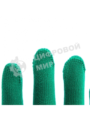 Перчатки из синтетической нити, ПВХ точка, 13 класс, изумрудный, L Россия