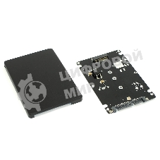 Бокс для SSD диска M2 с выходом SATA пластиковый, черный