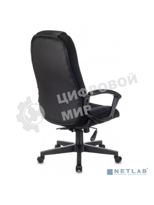 Кресло Бюрократ Zombie 9 черный/серый, экокожа, 120 кг, механизм качания