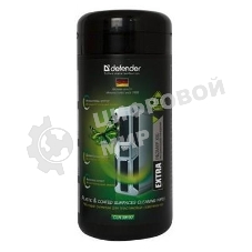 Чистящие салфетки Defender для поверхностей офисной техники (Не применять для ЖК-экранов!)/туба/110 шт/Германия