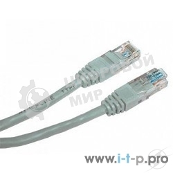 Патч-корд UTP, кат 5e, 0.5м с RJ45серый