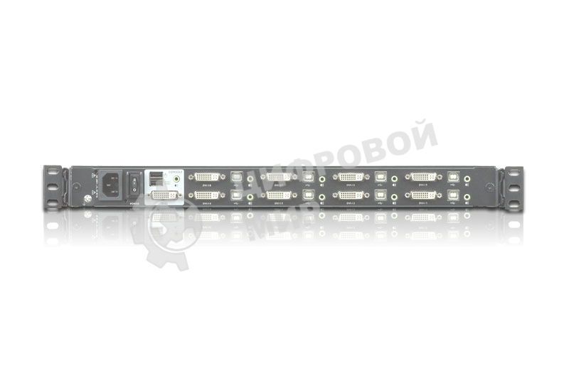 Квм переключатель ATEN Single Rail 8-Port DVI FHD LCD KVM Switch