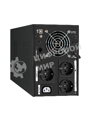 Источник бесперебойного питания (инвертор, синус, для котла) ExeGate SineTower SN-2000.LCD.AVR.3SH.1C13.RJ.USB 2000VA/1600W, чистая синусоида, LCD дисплей, AVR, 3*Schuko+1*C13, RJ45/11, USB, линейно-интерактивный, черный