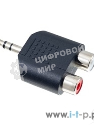 Переходник PERFEO Переходник Jack 3.5 мм (стерео) вилка - 2xRCA розетка