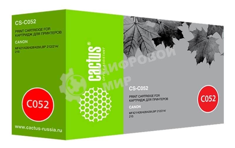 Картридж лазерный Cactus CS-C052 черный (3100 стр.) для Canon MF421/426/428/429/LBP 212/214/215