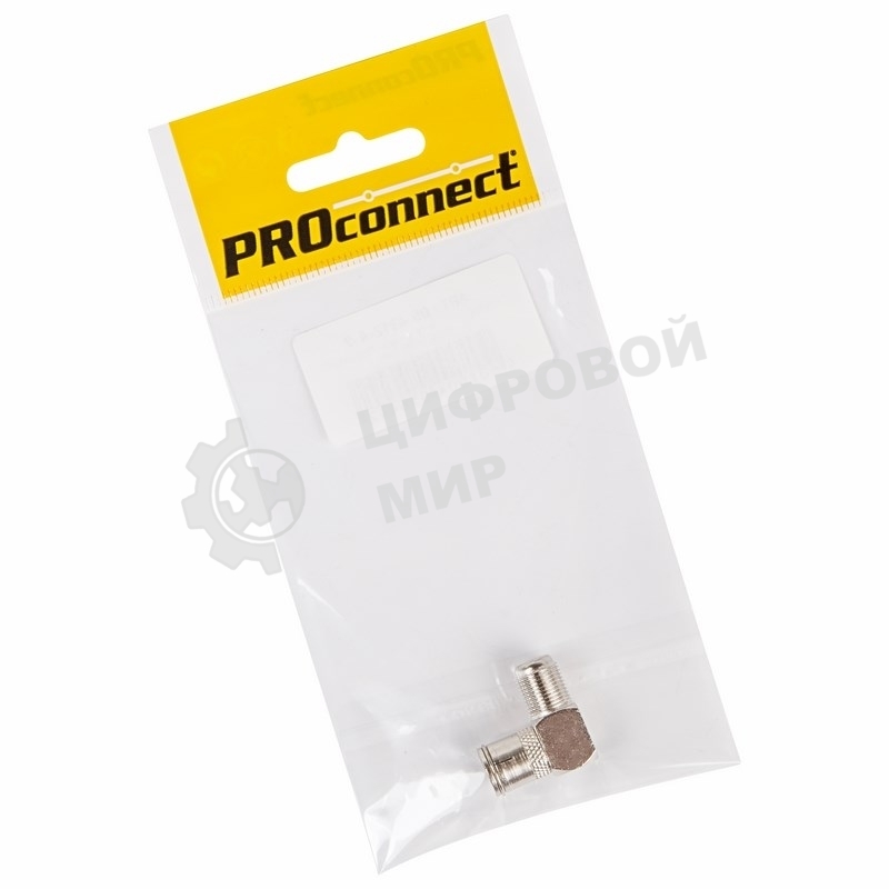 Переходник антенный PROconnect (гнездо F - гнездо TV), угловой (1 шт.) (пакет)