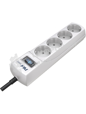 Сетевой фильтр Pilot mini 5 м, 4 розетки, белый, коробка