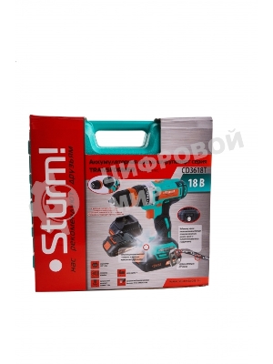 Шуруповерт Sturm! CD3618T, Аккумуляторная, 18В, 2 АКБ, Кейс
