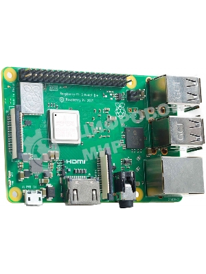 Мини ПК Raspberry Pi 3 Model B+ (RA433, E14 Version) Retail, 1Gb RAM, Cortex-A53 (ARMv8) 64-bit SoC @ 1.4GHz Broadcom BCM2837B0 CPU, WiFi, Bluetooth, 40-pin extended GPIO, 4x USB 2.0, HDMI, CSI camera port, DSI displ.port, MicroSD port (137-3331), (БП и корпус