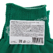 Перчатки из синтетической нити, ПВХ точка, 13 класс, изумрудный, L Россия
