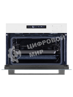 Духовой Шкаф электрический с паром Maunfeld MCMO5016STGW, 50л, дверца с 2 стеклами, белый