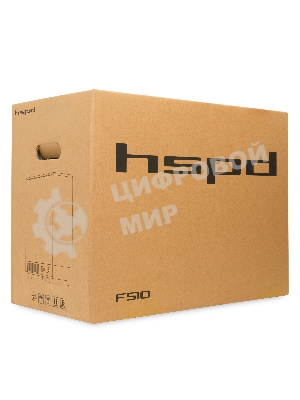 Компьютерный корпус без блока питания HSPD F510, Panoramic Mid Tower, черный, TG, 0.5 SPCC, no fans ATX, mATX, mITX 180/280/160мм 1x2.5