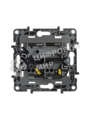 Выключатель 2-клавишный с подсветкой, на винтах, 10АХ, сл. кость