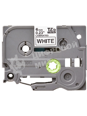 Наклейка ламинированная TZ-E211 (6 мм черн/бел, аналог TZ-211)