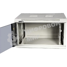 Шкаф настенный серии Pro, 12U 600x600, стеклянная дверь