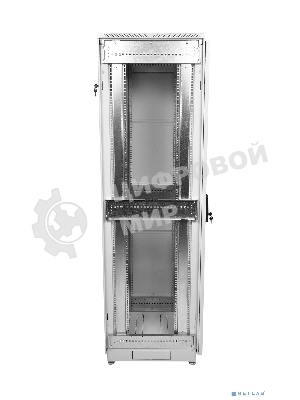 Шкаф телеком. напольный 42U (600x600) дверь стекло (ШТК-М-42.6.6-1ААА) (3 коробки)