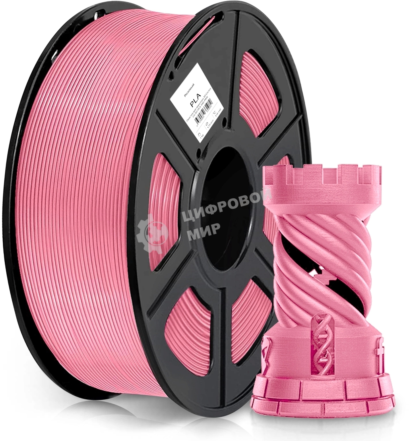 Пластик для принтера 3D Cactus CS-3D-PLA-1KG-PINK PLA d1.75мм 1кг 1цв.