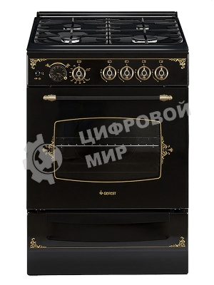 Плита газовая Gefest ПГ 6100-03 0179 черный, конфорок 4 шт, духовка 52 л, 60 см x 85 см x 60 см