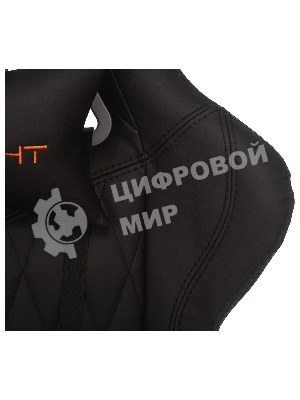 Кресло Knight ARMOR черный, экокожа, 120 кг, механизм качания