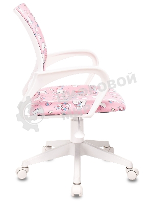 Кресло Бюрократ BuroKIDS 1 W розовый, ткань, 120 кг