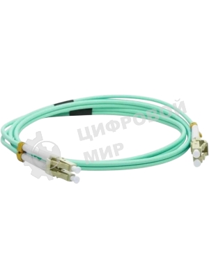Патч-корд LANMASTER LAN-2LC-2LC/OM3-1.0 2x50/125 OM3 LC дуплекс-LC дуплекс 1м LSZH голубой