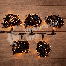 Гирлянда Neon-night LED ClipLight 24V, 5 нитей по 20 метров, цвет диодов желтый, Flashing (белый)