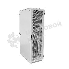 Шкаф коммутационный ЦМО ШТК-М-42.6.8-4ААА 42U 600x820 мм пер. дв. перфор. задн. дв. стал. лист 2 бок. пан. направл. под закл. гайки 550 кг серый