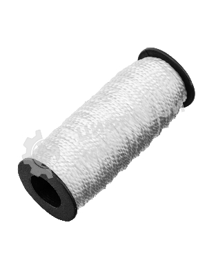 Шнур крученый капроновый Сибртех 2 мм, L 50 м, 70 кгс, на катушке, белый