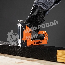 Степлер Sparta мебельный регулируемый со скобами 200 шт тип скобы №53 4-14 мм