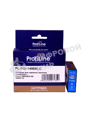 Картридж струйный ProfiLine PL-PGI-1400XLC для принтеров Canon MB2040/MB2140/MB2340/MB2740 с чернилами Cyan