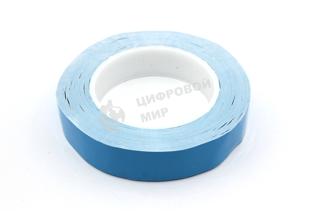 Термоскотч двусторонний 25 мм, 50 м синий