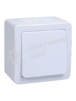 Выключатель IEK EVMP10-K01-10-54-EC ВС20-1-0-ГПБ выкл 1кл о/у IP54 (цвет клавиш: белый) ГЕРМЕС PLUS