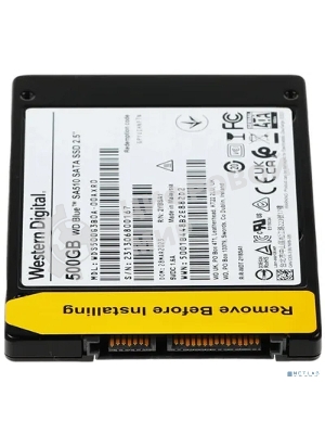 Накопитель SSD WD Blue SA510 WDS500G3B0A, 500GB, SATA III, 2.5