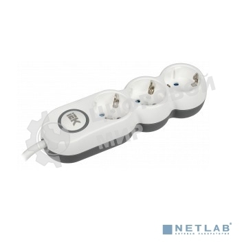 Удлинитель IEK У03В 3 места 2P+PE/3м 3х1,5 мм2 16А/250В UNO